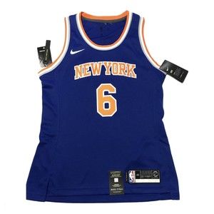 Nike Air New York Knicks NBA #6 Basketball Jersey 867074-495 Women Sz 40 Medium